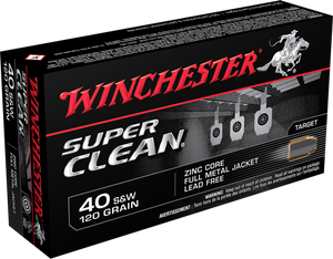 Winchester Super Clean 40 S&W Full Metal Jacket 120 Grain 50 Rounds