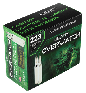 Liberty Ammunition LAOW223553000 OverWatch  223Rem 55gr 20 Rounds
