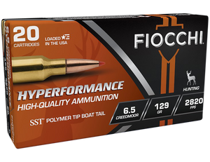 Fiocchi Hyperformance Hunt 6.5 Creedmoor Sst 129 Grain 20 Rounds