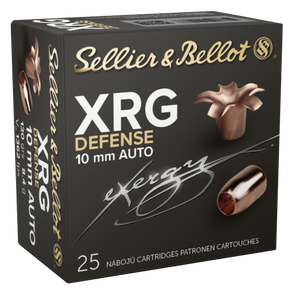 Sellier & Bellot XRG Defense 10mm Auto Solid Copper Hollow Point 130 Grain 25 Rounds
