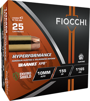 Fiocchi 10BA Hyperformance  10mm 155gr XPB 25 Rounds