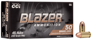 CCI 5230 Blazer Brass Handgun 45ACP 230gr Full Metal Jacket 50 Rounds