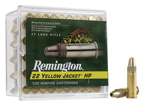 Remington Yellow Jacket 22 LR Truncated Cone Hollow Point 33 Grain 100 Rounds