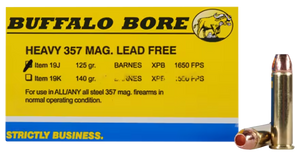 Buffalo Bore Ammunition 19J20 Buffalo-Barnes Strictly Business 357Mag 125gr Barnes VOR-TX XPB Lead Free 20 Rounds