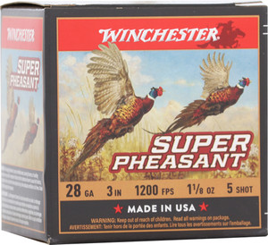 Winchester Super-X Super Pheasant Shotshell 28 ga. 3 in. 1 1/8 oz. 5 Shot 25 rd.
