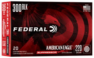 Federal, American Eagle, 300 Aac Blackout, Open Tip Match, 220 Grain, 20 Rounds