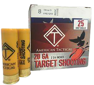 ATI  Target Load  20Gauge 2.75" 7/8oz 8Shot 25 Per Box/10 Case
