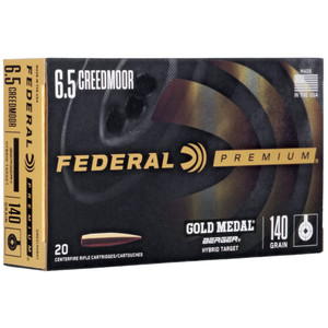 Federal Gold Medal 6.5 Creedmoor Berger Hybrid Target 140 Grain 20 Rounds