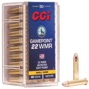 Cci Gamepoint 22 Winchester Magnum Rimfire Jacketed Soft Point 40 Grain 50 Rounds