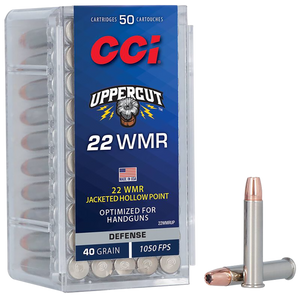 CCI 22WMRUP Uppercut  22WMR 40gr Jacketed Hollow Point 50 Per Box/40 Case
