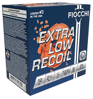 Fiocchi Exacta Trainer Shotgun Loads 12 ga. 2.75 in. 7/8 oz. 1200 FPS 8 Shot 25 rd.