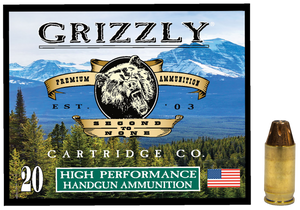 Grizzly Ammo GC38A1   380ACP+P 90gr Jacketed Hollow Point 20 Per Box/10 Case