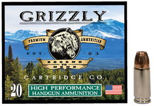 Grizzly Ammo GC9MM1   9mm 115gr Jacketed Hollow Point 20 Per Box/10 Case