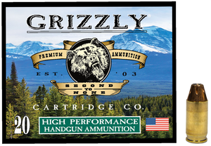 Grizzly Ammo GC380A2   380ACP 90gr Jacketed Hollow Point 20 Per Box/10 Case