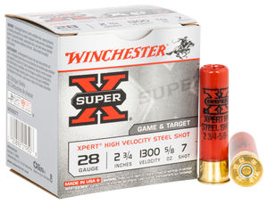 Winchester Super-X Xpert Hi-Velocity Steel 28 ga. 2.75 in. 5/8 oz. 7 Shot 25 rd.