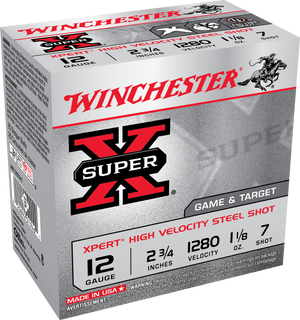 Winchester Super-X Xpert Hi-Velocity Steel 12 ga. 2.75 in. 1 1/8 oz. 7 Shot 25 rd.
