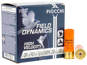 Fiocchi High Velocity Hunting Loads 12 ga. 2.75 in. 1 1/4 oz. 7.5 Shot 25 rd.
