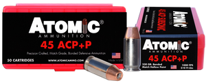 Atomic Ammunition 00433 Pistol Precision Craft 45ACP +P 230gr Bonded Match Hollow Point 50 Rounds