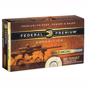 Federal Gold Medal Berger 308 Win Juggernaut Open Tip Match 185 Grain 20 Rounds