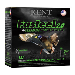 Kent Fasteel 2.0 Precision Plated Steel Load 12 ga. 3.5 in. 1 3/8 oz. 4 Shot 25 rd.
