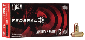 Federal American Eagles Pistol Ammo 40 S&W 155 gr. FMJ 50 rd.