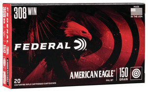 Federal American Eagle 308 Winchester FMJ Boat-Tail 150 Grain 20 Rounds