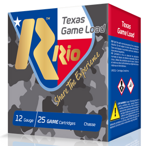 Rio Ammunition TGHV366TX Texas Game Load High Velocity 12Gauge 2.75" 1 1/4oz 6Shot 25 Rounds