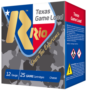 Rio Ammunition TG368TX Top Game Texas Game Load 12 Gauge 2.75" 1 1/4 oz 8 Shot 25 Rounds