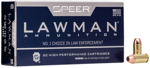 Speer, Lawman, 40 S&W, Total Metal Jacket Flat Nose, 165 Grain, 50 Rounds