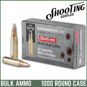 *FREE SHIPPING* Prvi Partisan RangeMaster 5.56 NATO FMJ 55 Grain - CASE \ 1000 Rounds