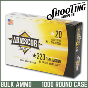 *FREE SHIPPING* Armscor 223 Rem FMJ 55gr. - CASE \ 1000 Rounds