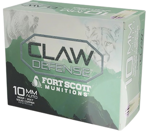 Fort Scott Munitions 10MM-190-SCV2 Claw Defense  10mm 190gr Solid Copper Spun 20 Per Box/25 Case
