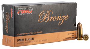 Pmc Bronze 9mm Luger Full Metal Jacket 124 Grain 50 Rounds