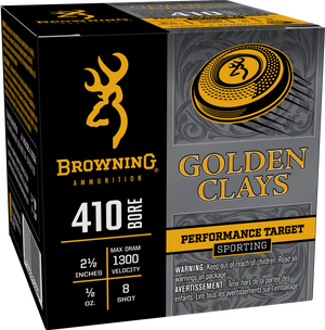 Browning Ammo BGC418 Golden Clays  410Bore 2.50" 1/2oz 8Shot 25 Per Box/10 Case