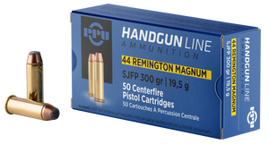 Prvi Partisan PPH44MF 44 Remington Magnum Semi Jacketed Flat Point 300 Grain 50 Rounds