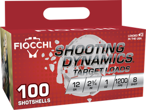 Fiocchi 12SDB18 Shooting Dynamics  12Gauge 2.75" 1oz 8Shot 100 Per Box/2 Case