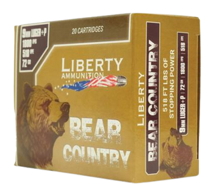 Bear Cntry 9mm+P 72Gr Copper 20rd/Box
