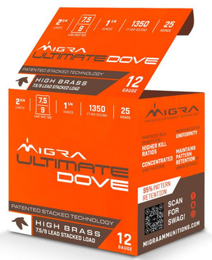 Migra Dove 12ga 2.75 1.25oz #7.5-9 25/10