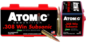 Atomic Ammunition 00430 Rifle Subsonic 308 Win 175 gr SubSonic 50 Rounds