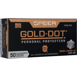 Speer Gold Dot 9mm +P 124gr JHP 50rd Box