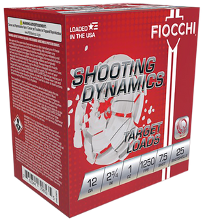 Fiocchi Shooting Dynamics Shotgun Loads 12 ga. 2.75 in. 1 oz. 1250 FPS 7.5 Shot 25 rd.