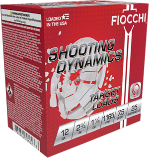 Fiocchi Shooting Dynamics Shotgun Loads 12 ga. 2.75 in. 1 1/8 oz. 1165 FPS 7.5 Shot 25 rd.