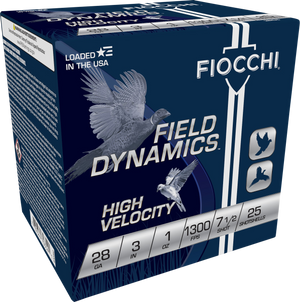 Fiocchi 283HV75 Field Dynamics High Velocity 28Gauge 3" 1oz 7.5Shot 25 Rounds