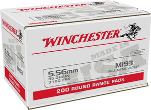 Winchester Usa Rifle, 5.56x45mm Nato, Full Metal Jacket, 55 Grain, 200 Rounds