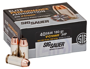 Sig Sauer E40SW250 40 S&W Jacketed Hollow Point 180 Grain 50 Rounds