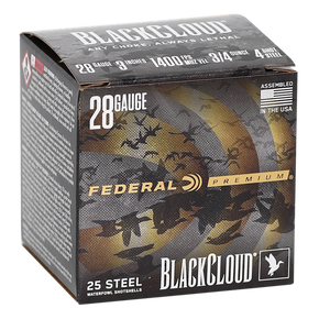 Federal Premium Black Cloud Waterfowl Shotgun Ammo 28 ga. 3 in. 3/4 oz. 4 Shot 10 rd.