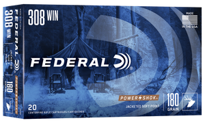 Federal Power Shok .308 Winchester Jacketed Soft Point 180 Grain 20 Rounds
