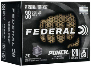 Federal Premium Punch 38 Special Jacketed Hollow Point 120 Grain 20 Rounds