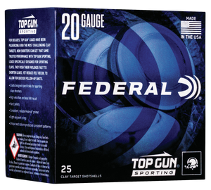 Federal Top Gun Sporting Shotgun Ammo 20 ga. 2.75 in. 1250 FPS 7/8 oz. 8 Shot 25 Rd.
