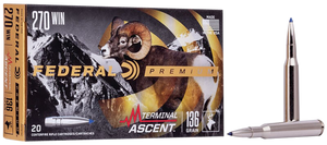 Federal, Terminal Ascent, 270 Winchester, Terminal Ascent, 136 Grain, 20 Rounds